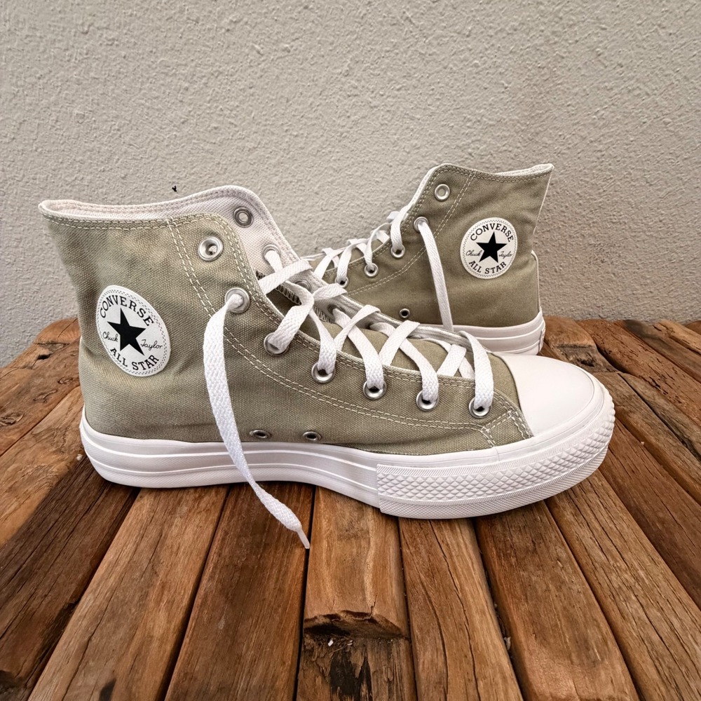 Converse Chuck Taylor All Star Lift Platform 12 Sage Green Daisy A03766C